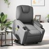 vidaXL Fauteuil inclinable de massage &eacute;lectrique gris similicuir