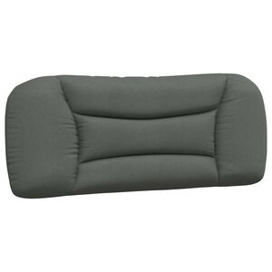vidaXL Coussin de tête de lit Hvar gris foncé 100 cm tissu