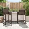 vidaXL Tabourets de bar de jardin lot de 2 marron résine tressée