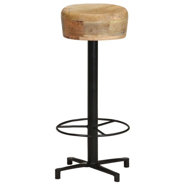 vidaXL Tabourets de bar lot de 2 76 cm bois de manguier massif