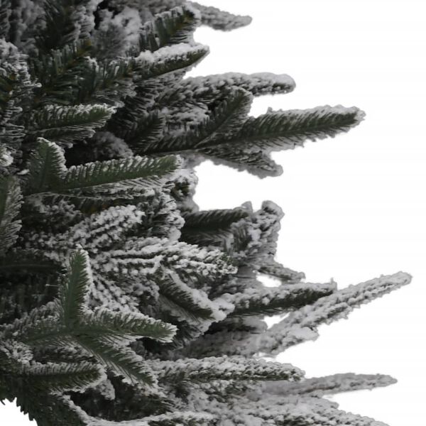 vidaXL Arbre de No&euml;l artificiel pr&eacute;-&eacute;clair&eacute;/flocons de neige PVC PE