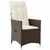 vidaXL Ensemble &agrave; manger de jardin et coussins 7 pcs marron rotin
