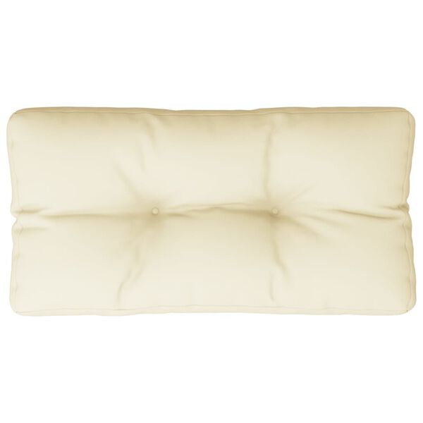 vidaXL Coussin de palette cr&egrave;me 80x40x12 cm tissu