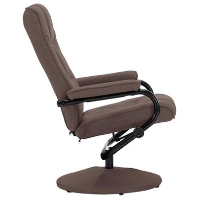 vidaXL Fauteuil inclinable avec repose-pieds marron tissu