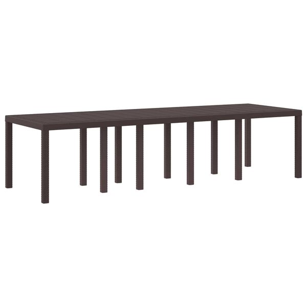 vidaXL Table de Jardin Marron 300 x 100 x 73 cm polyrotin