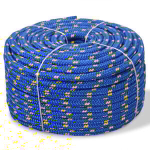 vidaXL Corde de bateau Polypropyl&egrave;ne 6 mm 100 m Bleu