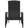 vidaXL Chaise de jardin Adirondack en polyrotin noir