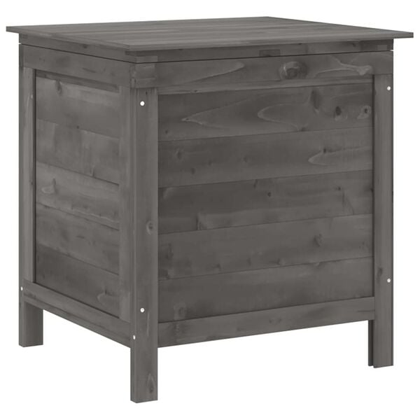 vidaXL Boîte de rangement de jardin anthracite bois massif de sapin