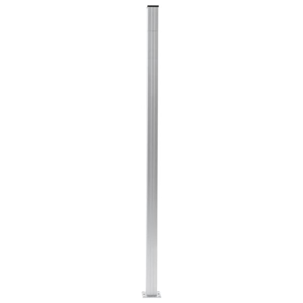 vidaXL Poteaux de clôture 3 pcs Aluminium 185 cm
