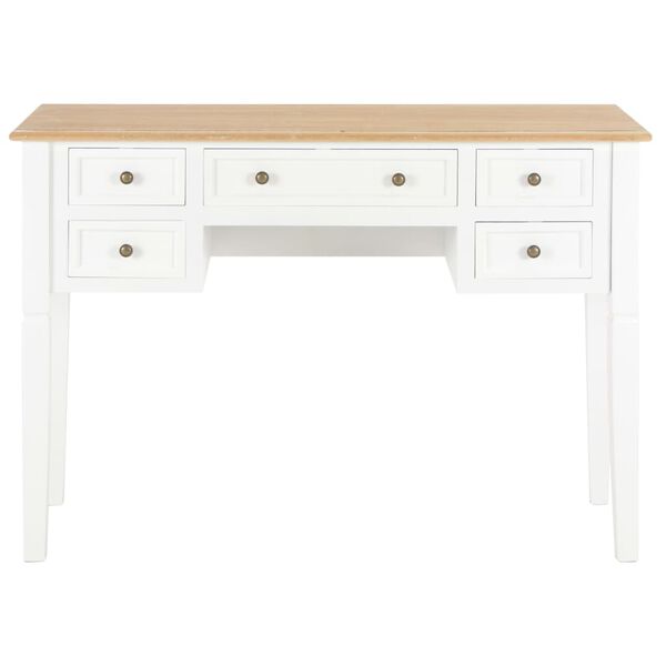 vidaXL Bureau Blanc 109,5 x 45 x 77,5 cm Bois