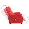 vidaXL Fauteuil de massage &eacute;lectrique rouge similicuir