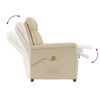 vidaXL Chaise de massage Crème 70.5 x 96.5 x 95 cm Tissu et métal