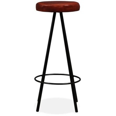 vidaXL Tabourets de bar lot de 2 cuir véritable