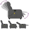 vidaXL Fauteuil inclinable de massage &eacute;lectrique gris fonc&eacute; tissu
