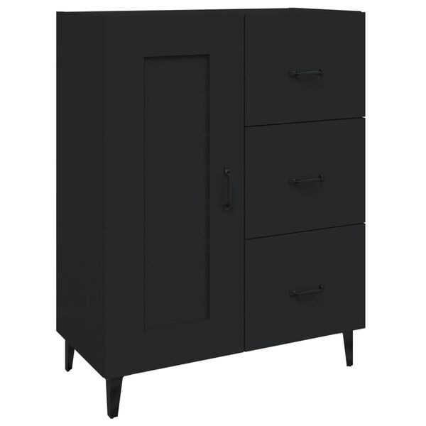 vidaXL Buffet Noir 69,5x34x90 cm Bois d'ing&eacute;nierie