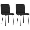 vidaXL Chaises &agrave; manger lot de 2 noir similicuir