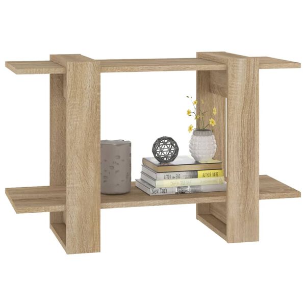 vidaXL Biblioth&egrave;que/S&eacute;parateur de pi&egrave;ce Ch&ecirc;ne sonoma 80x30x51 cm