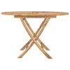 vidaXL Table pliable de jardin &Oslash; 120 cm Bois de teck solide