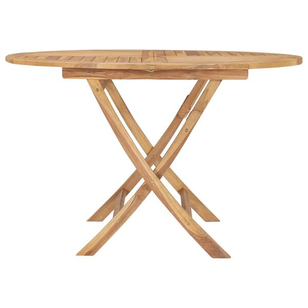 vidaXL Table pliable de jardin &Oslash; 120 cm Bois de teck solide