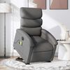 vidaXL Fauteuil inclinable de massage &eacute;lectrique gris fonc&eacute; tissu