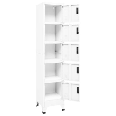 vidaXL Armoire à casiers Blanc 38x40x180 cm Acier