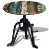 vidaXL Table auxiliaire Bois de r&eacute;cup&eacute;ration massif Fonte 60x(42-63)cm