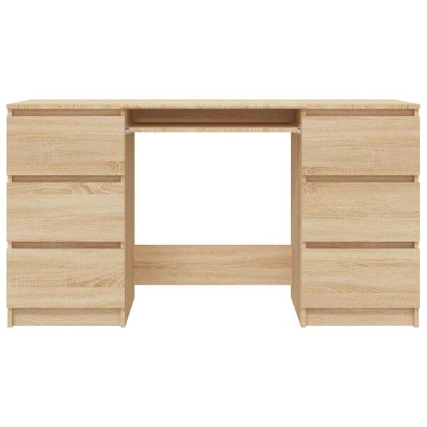 vidaXL Bureau Ch&ecirc;ne sonoma 140x50x77 cm Bois d'ing&eacute;nierie