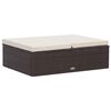 vidaXL Salon de jardin 2 pcs avec coussins R&eacute;sine tress&eacute;e Marron