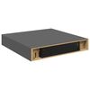 vidaXL &Eacute;tag&egrave;re murale flottante Gris brillant 23x23,5x3,8 cm MDF