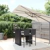 vidaXL Ensemble de bar de jardin 5 pcs avec coussins noir poly rotin