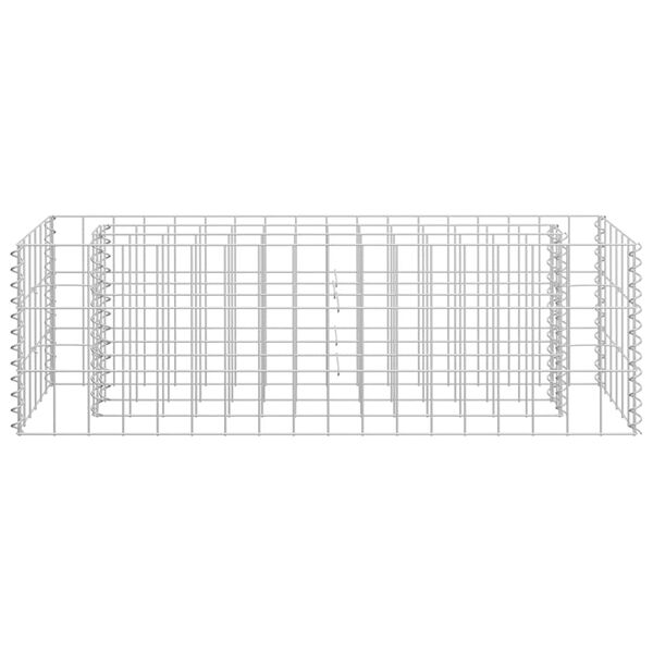 vidaXL Lit surélevé à gabion Acier galvanisé 90x30x30 cm