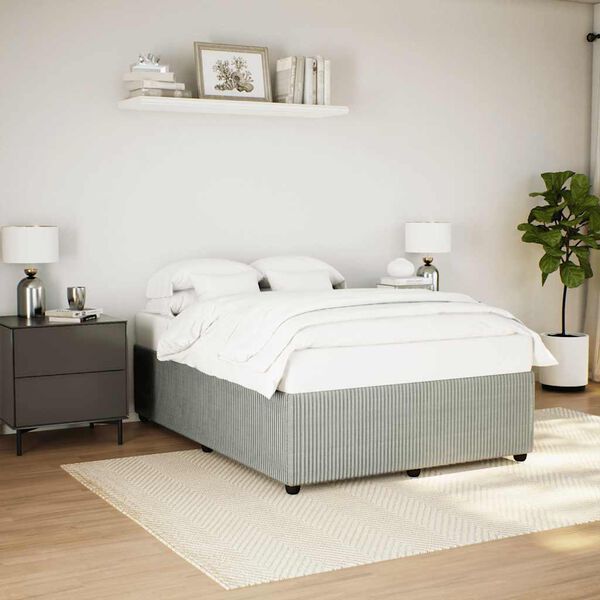 vidaXL Cadre de lit sans matelas gris clair velours