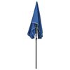 vidaXL Parasol de jardin avec m&acirc;t 200x130 cm bleu azur&eacute;