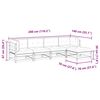 vidaXL Salon de jardin 5 pcs avec coussins bois de pin massif