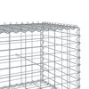 vidaXL Panier gabion avec couvercle 1100x100x50 cm fer galvanis&eacute;