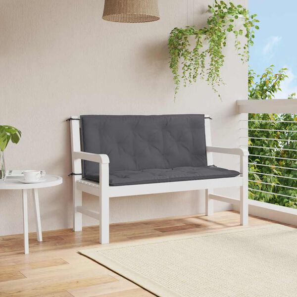 vidaXL Coussin de banc de jardin anthracite tissu oxford