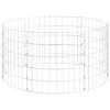 vidaXL Poteau &agrave; gabion circulaire Acier galvanis&eacute; &Oslash;100x50 cm