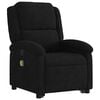 vidaXL Fauteuil inclinable de massage noir velours