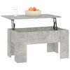 vidaXL Table basse gris béton 79x49x41 cm bois d'ingénierie