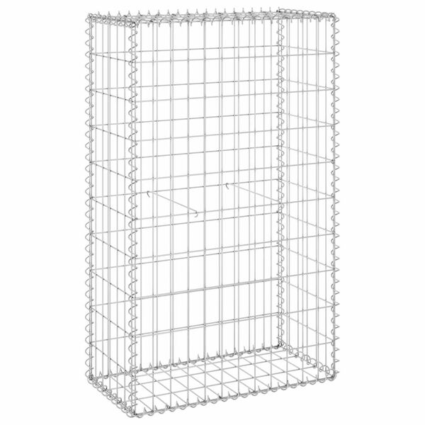 vidaXL Mur en gabion avec couvercles Acier galvanisé 60x30x100 cm