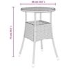 vidaXL Table de jardin &Oslash;60x75 cm Acacia et r&eacute;sine tress&eacute;e Gris