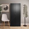 vidaXL Armoire &agrave; chaussures Noir 80x35,5x180 cm Bois d'ing&eacute;nierie