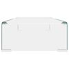 vidaXL Meuble TV/pour moniteur 70x30x13 cm verre transparent