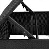 vidaXL Tabouret de jardin avec coussin noir 55x55x37 cm r&eacute;sine tress&eacute;e