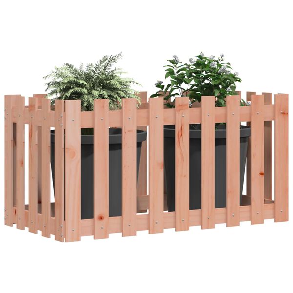 vidaXL Lit surélevé de jardin design de clôture bois douglas massif