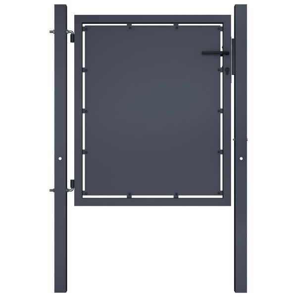 vidaXL Portail de jardin en acier 100x100 cm anthracite