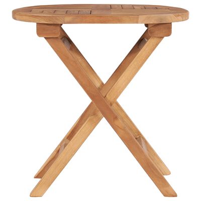 vidaXL Table pliable de jardin 45 cm Bois de teck solide