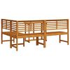 vidaXL Ensemble de banc de jardin 3 pcs Marron Bois d'Acacia Massif