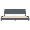 vidaXL Cadre de lit sans matelas gris fonc&eacute; 193x203 cm velours