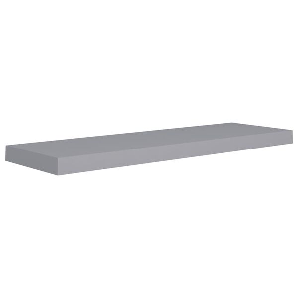 vidaXL &Eacute;tag&egrave;res murales flottantes 2 pcs gris 80x23,5x3,8 cm MDF